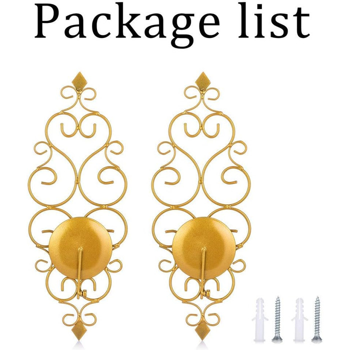 Настінний свічник настінний свічник настінний свічник свічник свічник з металу набір з 2, настінний тримач для свічок настінний тр