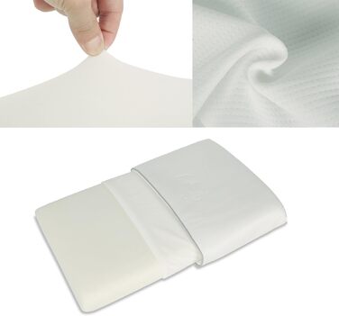 Дитяча подушка SIKAINI - Охолоджуюча тканина з принтом ведмедя, Піна з ефектом пам'яті, Ергономічний дизайн, Дихаюча, Ідеально під