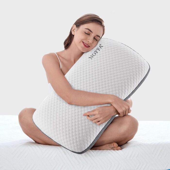Жорстка подушка з в&39язкопружної піни заввишки 11 см для сну, ортопедична подушка для сну на боці, подушка для підтримки шиї, подушка з піни з ефектом пам&39яті, 40x60 см (60 x 40 x 11 см).