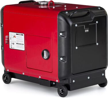 Дизельний генератор Hahn & Sohn HDE 9300SS3 - максимальна потужність 9,3 кВА Електричний стартер, AVR, генератор для будівельних майданчиків, будинків, садів, 70 дБ - аварійний генератор, дизельний генератор, 230 В 6,5 кВт дизель