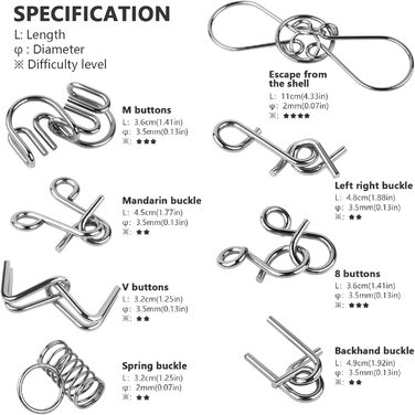 Дерев&39яна колекція 24 металевих головоломки, металева головоломка, металева головоломка, набір інтелектуальних ігор, терпіння, г
