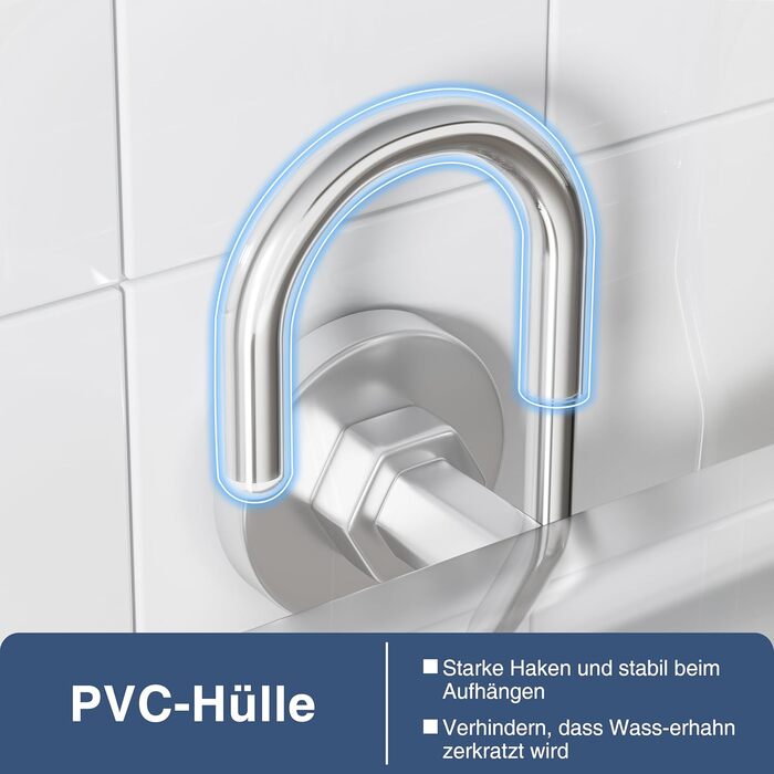 Полиця для душу навісна, кошик для душу без свердління, тримач для душу, органайзер у ванну кімнату для шампуню, нержавіюча сталь SS304, 30x13x8,5 см