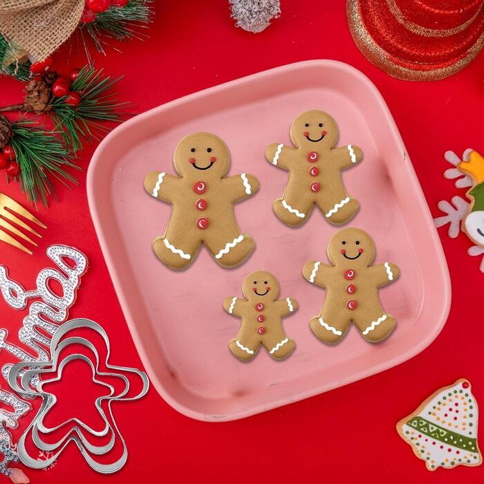 Різдвяні форми для випічки у формі пряникового чоловічка 3 шт Generisch