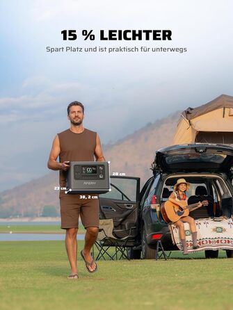 Портативна електростанція AFERIY потужністю 1200 Вт, LiFePO4 акумулятор ємністю 1008 Втгод та швидка зарядка за 1,2 години, 12 розеток, функція ДБЖ, чиста синусоїда 230 В, мобільний блок живлення з додатком для кемпінгу на природі, саду та надзвичайних си