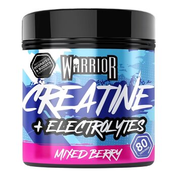 Креатин моногідрат з електролітами Warrior – 360 г, порошок (мікс ягід)