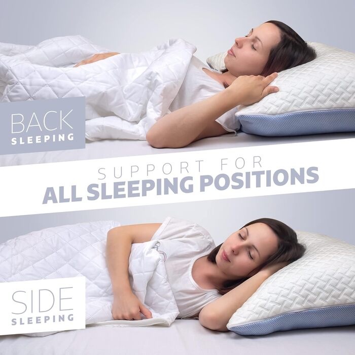 Ортопедична подушка преміум-класу 50x70 см, подушка з лускатками піни з ефектом пам&39яті, ергономічна підтримка шиї, подушка для сну на боці, подушка для сну на спині, подушка для підтримки плечей, чохол, який можна прати