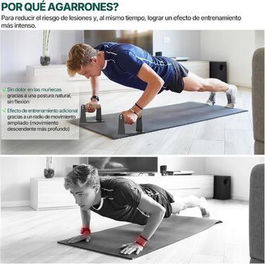 Ручки для віджимань MonkeyTail Обладнання для домашнього спортзалу для віджимань та тренування мязів рук Ручка з пінопласту (чорна) Виготовлена з заліза дерева