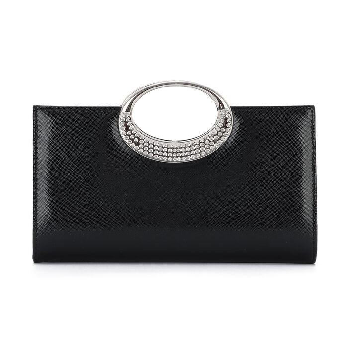 Чорне клатч-зімкнення зі знімним ланцюжком. Елегантна жіноча сумочка для вечірок, весіль, вечер та повсякденного використання.