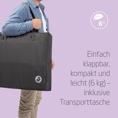 Дорожнє ліжечко 2-в-1 для немовлят, 0-3 роки, 0-15 кг, Компактне дорожнє ліжечко, 2 рівні, Бічне вікно, Складане та легке, Розширюваний матрац, Екологічно чисте, Essential Graphite Iris2 Essential Graphite, 2