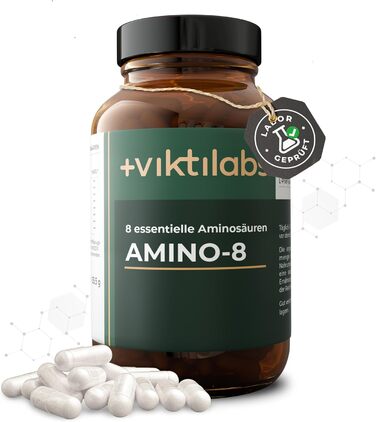 Високодозований амінокислотний комплекс VIKTILABS Amino 8, 150 таблеток, 998 мг, всі 8 незамінних амінокислот (L-триптофан, l-лізин тощо)