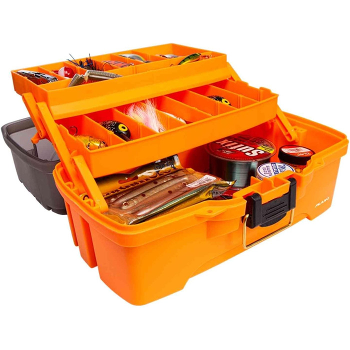 Ящик для снастей Plano з двома лотками, один розмір, два лотки, мульти
