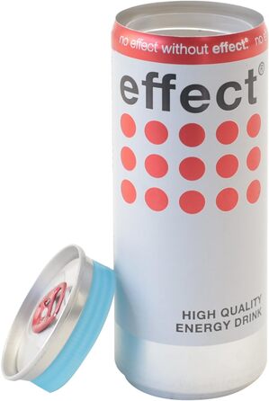 Пластикова чудова схованка для грошей у вигляді банки енергетичного напою Effect, червона, 13,0 x 5,0 см