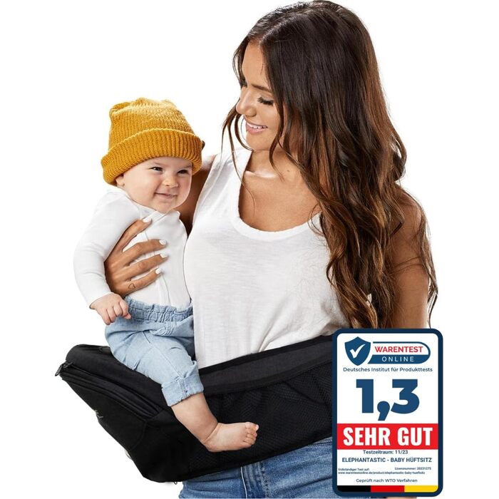 Дитяче крісло-переноска -125 см подовжувач 40 см - Ергономічний стегновий ремінь для новонароджених і малюків, регульований ремінь