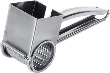 Терка для сиру з нержавіючої сталі з 1 барабаном, багатоцільові кухонні вироби, ротаційний, міцний і довговічний дисковий інструмент для подрібнення