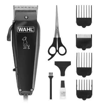 Машинка для стрижки собак Wahl Multi-Cut, набір для догляду за шерстю собак та котів, повний комплект для домашніх улюбленців, тиха, акумуляторна, для використання вдома, стійка до іржі, леза з вуглецевої сталі з прецизійним заточуванням, легка вага 100 г