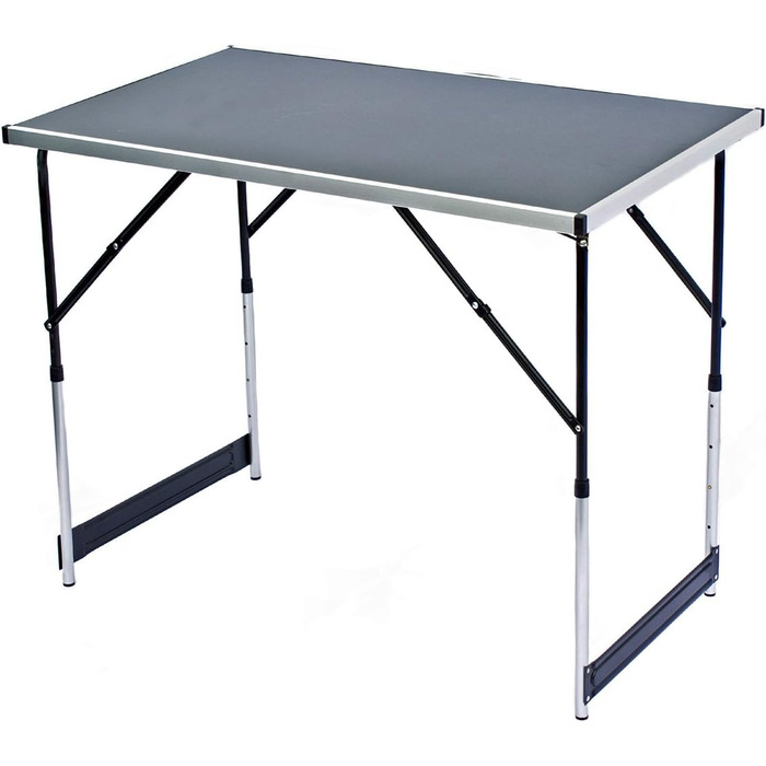 ТОВАРИГАДЖЕТИ Складаний багатофункціональний стіл, багатоцільовий стіл, кемпінговий стіл, розкладний стіл, ринковий стіл, стіл з регульованою висотою для обклеювання шпалерами, бічний столик для кемпінгу, саду, фестивалів, ринків тощо, чорний