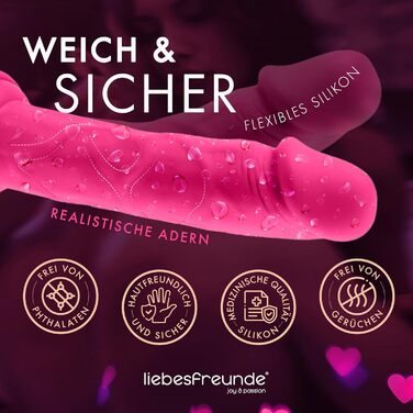 Фалоімітатор Liebesfreunde® Real Touch «Pure Lover», 20 см, силіконовий, з присоскою