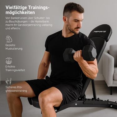 Регульована силова лава MSPORTS похила та плоска лава для студійного та домашнього використання тренувальна лава для силових тренувань, фітнес-лава зі сталевим каркасом та вантажопідйомністю 300 кг складна та регульована по висоті