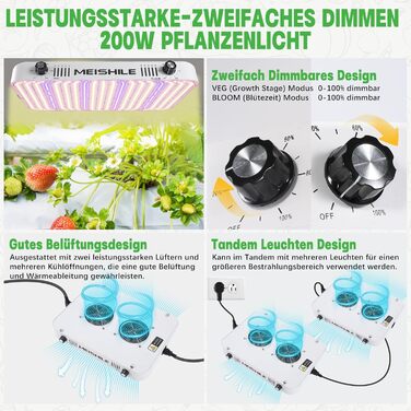 Комплект для вирощування Growzelt, 200W LED лампа повного спектру, гроубокс для приміщення, повний гідропонний набір (тент 600D) з системою вентиляції, термогігрометром та таймером (120x60x180 см) Szxtj-120x60x180