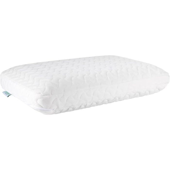 Подушка з піни з ефектом пам&39яті - ортопедична подушка для підтримки шиї. Матеріал високої щільності краще знімає тиск на шию. Ергономічна подушка зі знімним чохлом, який можна прати. Біло-сірий колір.