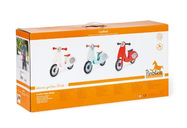 Велосипед-балансир Vespa Wanda, дерев'яний велосипед-балансир, нешиповані шини, сідло регулюється по висоті в 3 положеннях, для ді