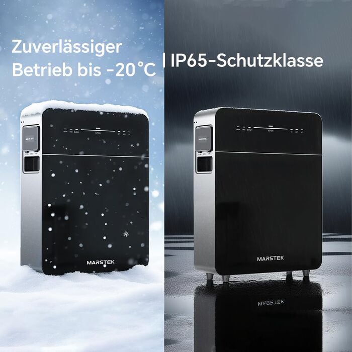 Балконна електростанція Marstek Venus E 3.0 з накопичувачем система накопичення енергії змінного струму з лічильником, 0 ПДВ, 5,12 кВтгод LFP, 2,5 кВт фотоелектричних панелей вхід/вихід, можливість розширення до 15,36 кВтгод, Plug&Play 5120 Втгод лічильни