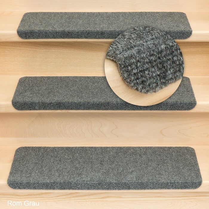 Килимки для ніг Рим прямокутні - різні Варіанти та кольори набору (14 шт. світло-сірий)