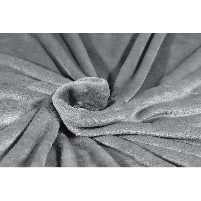 Пухнаста флісова ковдра преміум-класу, що дає усадку та не залишає ворсу Тепла мікротермічна ковдра, ковдра для дивана, кушетки, ліжка та вітальні, (сіра)., 150x220