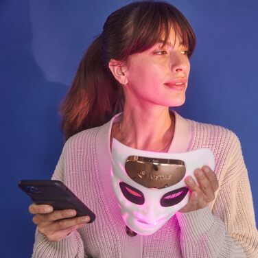 Світлодіодна маска для світлотерапії краси швидка, бездротова, гнучка для більш яскравої, пружної та гладенької шкіри I Custom App-Control