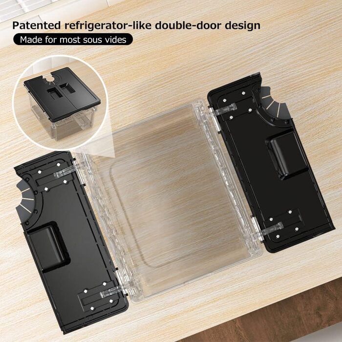 Контейнер Sous Vide з кришкою Контейнер Sous Vide зі стійкою 11 л для плити Sous Vide Stick кількох брендів підходить багатофункціональний дводверний прозорий полікарбонат без BPA