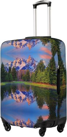Чохол для валізи BAFAFA Schneeberg з принтом, еластичний захист від подряпин та пилу для багажу, чорний, розмір 80