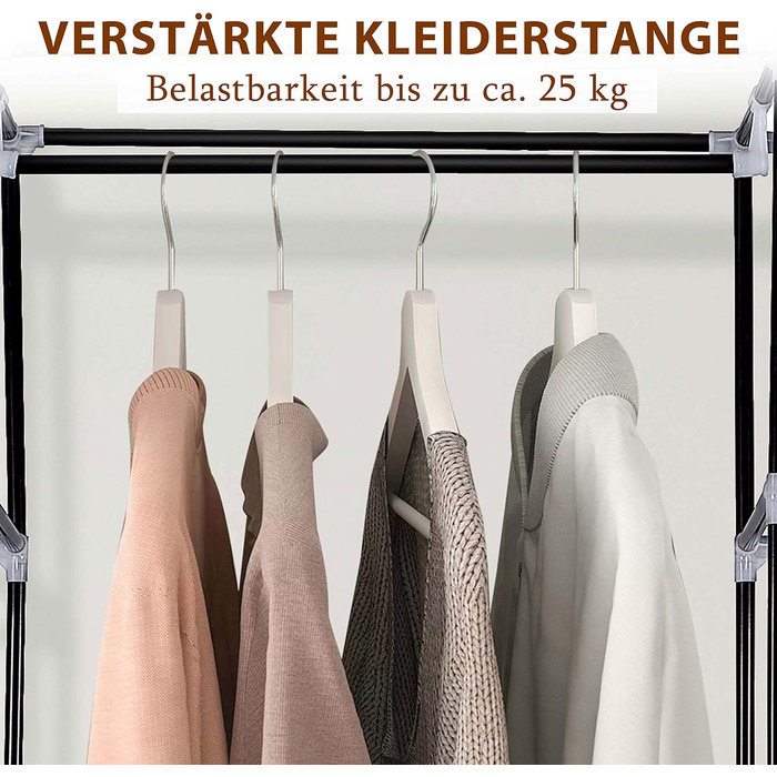 Тканинна шафа Ribelli з 12 відділеннями та вішалки для одягу, приблизно 175 x 150 x 45 см, Складана шафа з вілу, Шафа для спальні, вітальні, гардеробної, Сірий, 12 відділень, Сірий