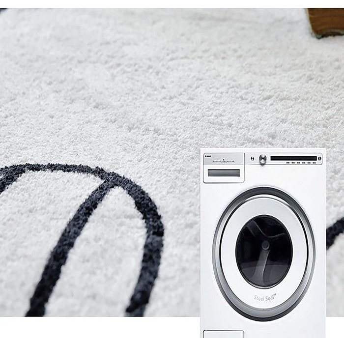 Килимок для спальні 40 х 120 см, що миється, милий і кумедний дитячий килимок, сучасний, з принтом, білий, неправильної форми для