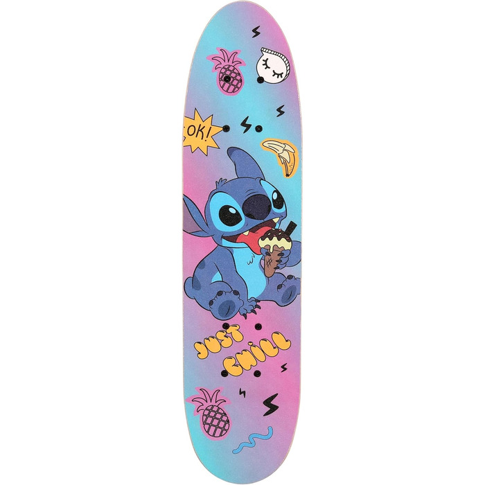 Дерев&39яний скейтборд Disney Stitch, 61 см, нековзний, легкий та стійкий, 20-50 кг