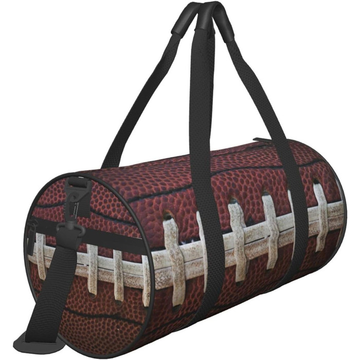 Спортивна сумка для подорожей, американський футбол, затяжки, сумка на ніч, чорна, універсальний розмір
