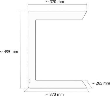 Берлінський журнальний столик Металевий Високоякісне порошкове покриття Журнальний столик Стіл для вітальні Столик для ноутбука Підставка для дивана Підходить для використання всередині та зовні приміщень Чорний C-подібний 50 см