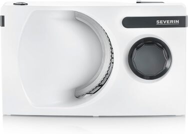 Нарізка для хліба, м'ясної нарізки або сиру, хліборізка з плавним регулюванням товщини різання, слайсер із захистом для пальців, біло-чорний, AS 3912