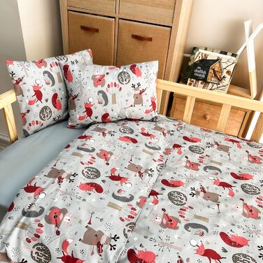 Комплекти постільної білизни mundolindo для хлопчиків та дівчаток, 100 бавовна, милий підодіяльник, лісові тварини, мила постільна