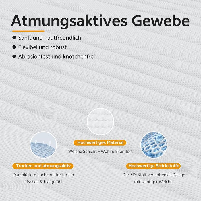 Матрац PurrJoys 160x200 H4 та H5, висота 25 см, сертифікований Oeko-TEX, жорсткий 7-зонний пружинний сердечник з кишеньковою структурою для сну на боці та спині, 100 ночей пробного сну з пружинним блоком з кишеньковою структурою H4 та H5 (160 x 200 x 25 с