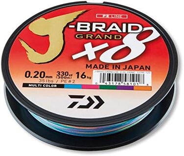 Волосінь плетена DAIWA Izanas J-Braid X8 Grand 1500 м різнокольоровий