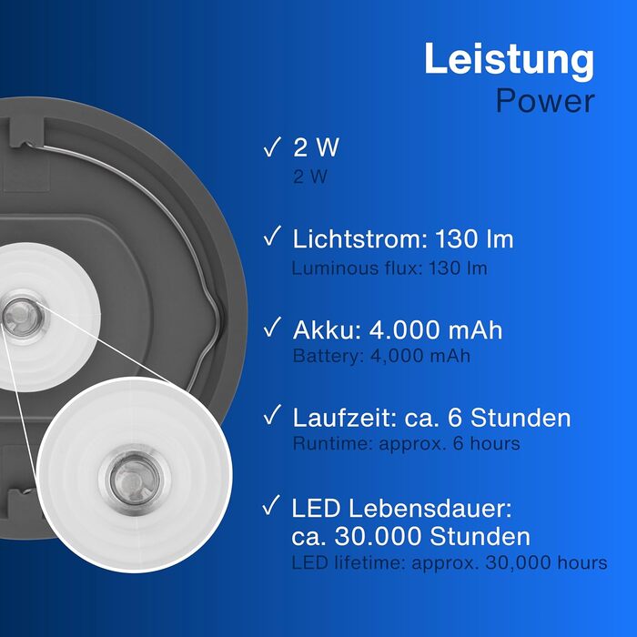 Акумуляторна пляшкова лампа бездротова настільна лампа 130lm 2W 4000mAh з функцією затемнення, режимом свічки та захистом від бризок IP54 сенсорна настільна лампа для внутрішнього та зовнішнього використання