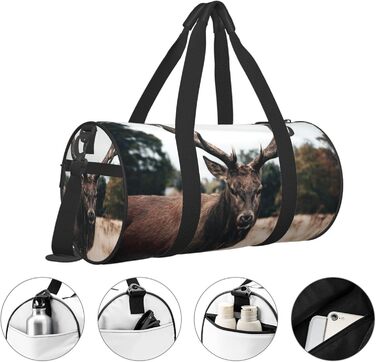 Дорожня сумка-циліндр з квітковим принтом, спортивна сумка для чоловіків та жінок, сумка-мішок, спортивна сумка