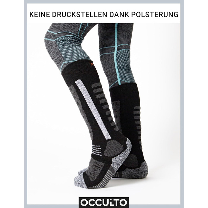 Дитячі лижні шкарпетки Occulto, 2 шт. (модель Charlie), 27-30, рожево-чорні