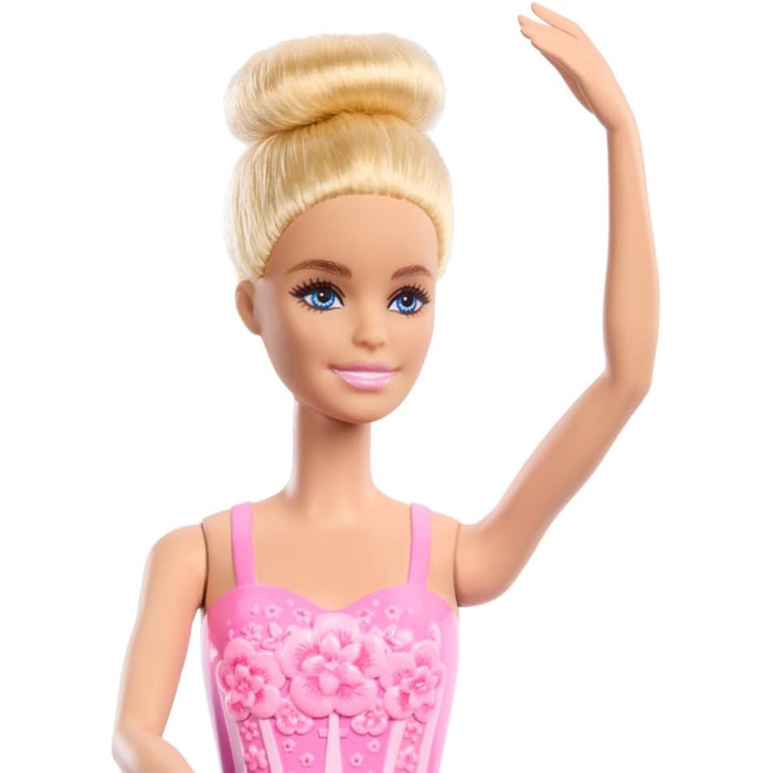 Лялька Barbie Balerina, модна лялька Blonde у фіолетовому кольорі, розтяжна пачка, з балетними ручками та пуантами Ballerina, HRG3