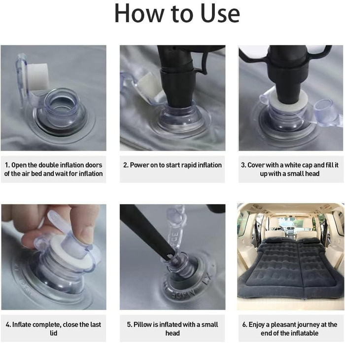 Автомобільний матрац для Suzuki SX4 S-Cross II 2016-2021, надувний матрац у автомобіль, матрац у автомобіль, надувне ліжко в багажник, матрац у багажник автомобіля, комбіноване ліжко в автомобіль, сірий