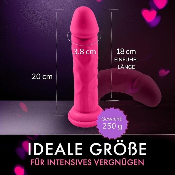 Фалоімітатор Liebesfreunde® Real Touch «Pure Lover», 20 см, силіконовий, з присоскою