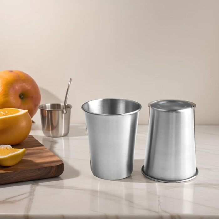 Стаканчик для води з нержавіючої сталі, 350 мл, міцна конструкція з нержавіючої сталі 304, штабельований дизайн для кемпінгу, вечірок та використання на свіжому повітрі