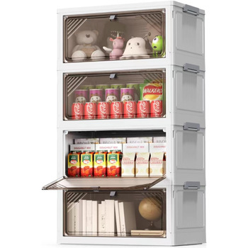 Контейнер для зберігання AHEONLAR з кришкою, складний, штабельований, з висувними ящиками, органайзером для шафи та ящиком для збе