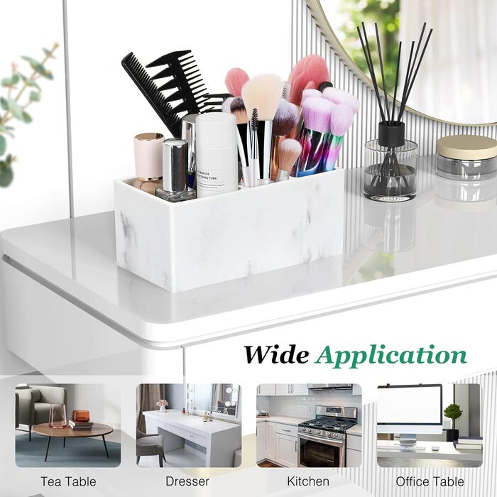 Тримач для зубних щіток із смоли Luxspire, 5 відділень для зубних щіток Ручна робота Тримач для електричної зубної щітки Зубна пас