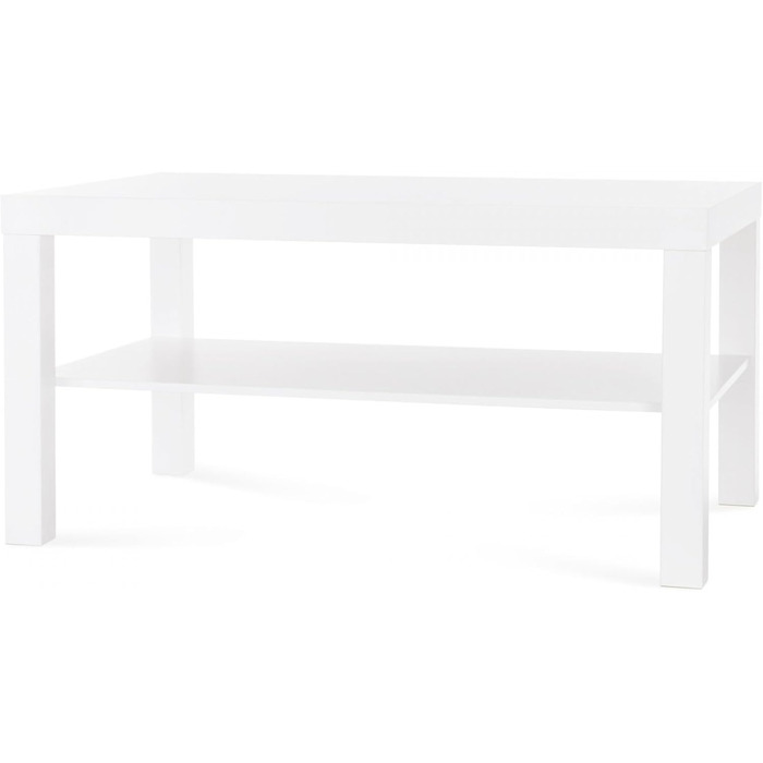 Журнальний столик IKEA Lack, меблі для вітальні, диванний столик з полицею, 90x55x45 см, білий